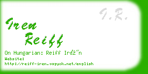 iren reiff business card